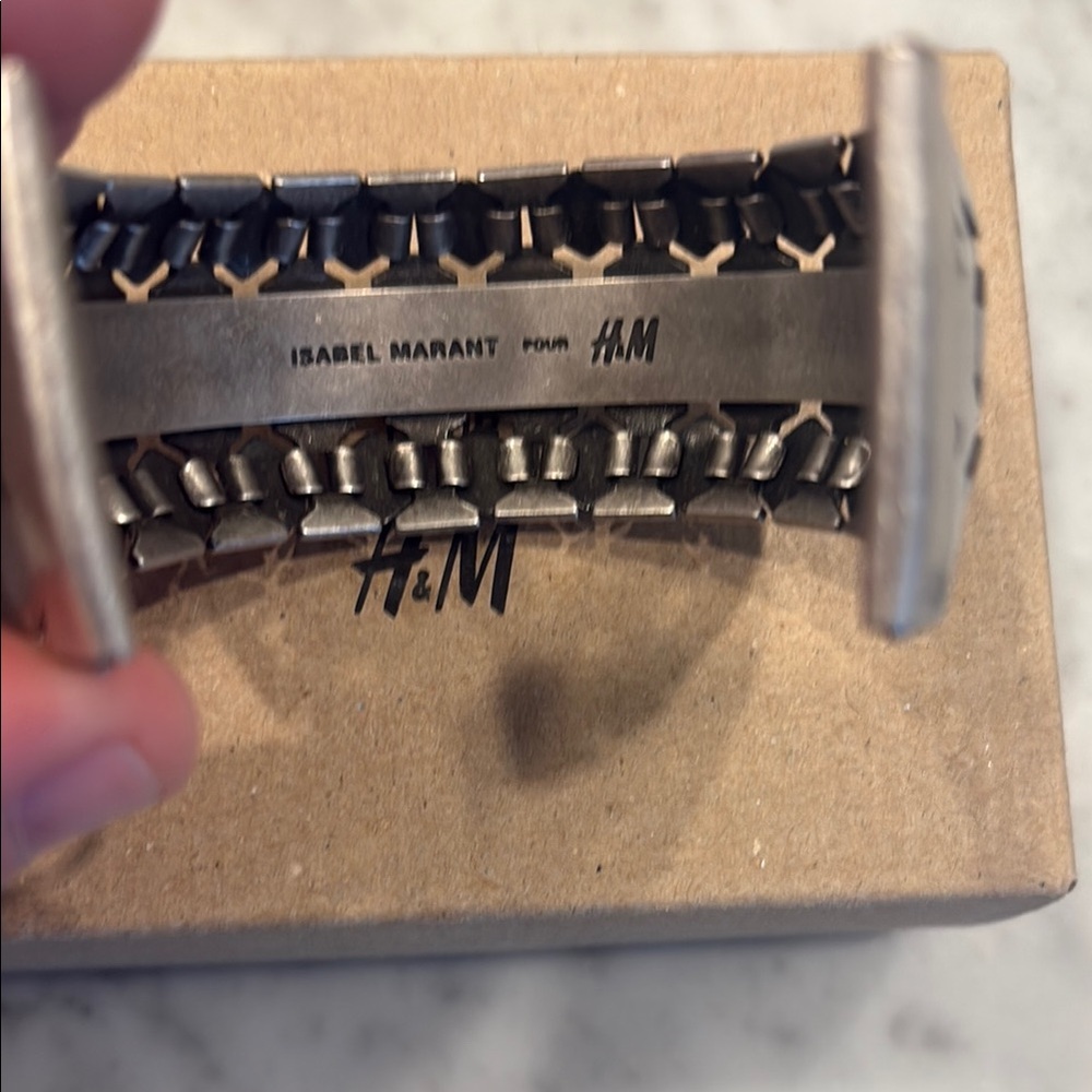 Isabel Marant Silver Geometric Chain Bracelet - Picture 3 of 6
